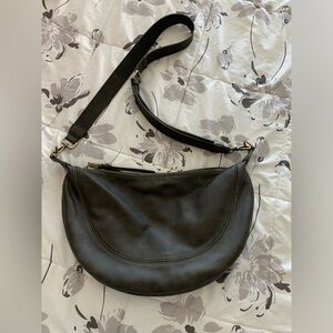 Anthropology gray crossbody bag adjustable strap